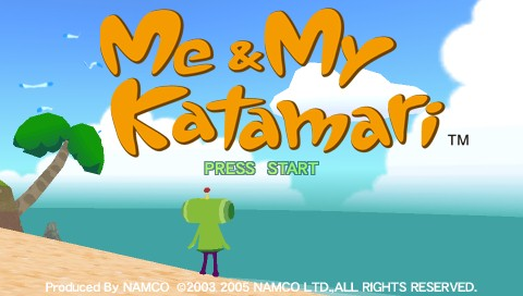 Me & My Katamari title screen for PSP